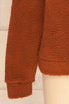 Banff Rust Orange & White Wooly Fleece Sweater | La Petite Garçonne bottom close-up
