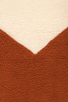 Banff Rust Orange & White Wooly Fleece Sweater | La Petite Garçonne fabric detail