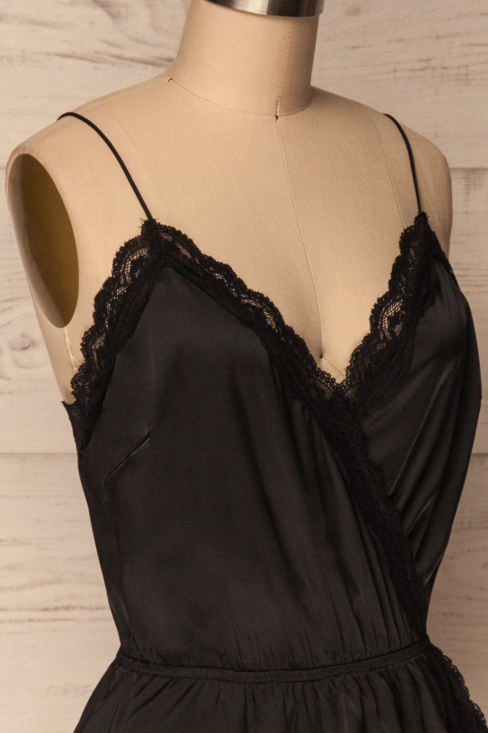 Bangor Black Satin & Lace Peplum Camisole | La Petite Garçonne 4