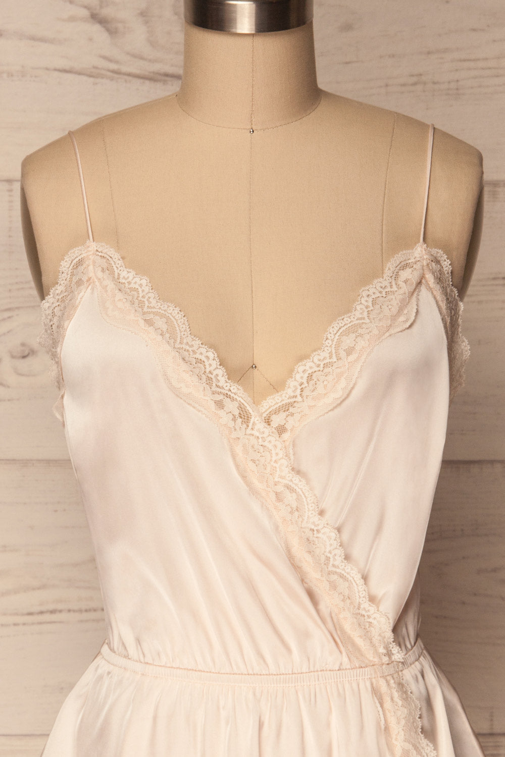 Bangor Blush Pink Satin & Lace Peplum Camisole | La Petite Garçonne 2