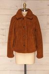 Bantigny Cannelle Brown Wooly Fleece Coat | La Petite Garçonne front view