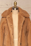 Bantigny Gingembre Beige Wooly Fleece Coat | La Petite Garçonne front close-up open