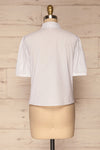 Bantry White Patterned Short Sleeve Shirt | La petite garçonne back view