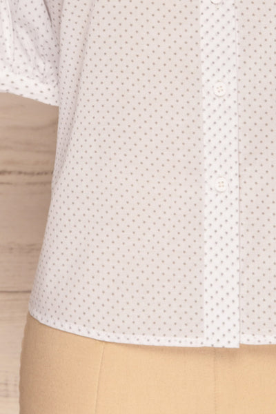 Bantry White Patterned Short Sleeve Shirt | La petite garçonne bottom