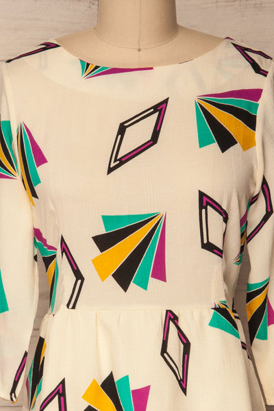 Bapska Colourfully Patterned Short A-Line Dress | La Petite Garçonne 2