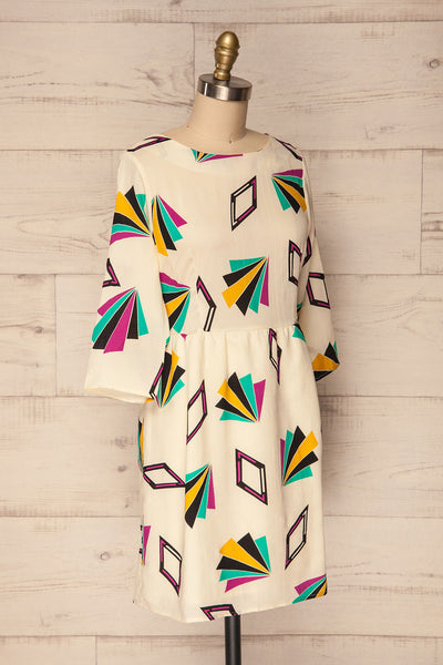 Bapska Colourfully Patterned Short A-Line Dress | La Petite Garçonne 3