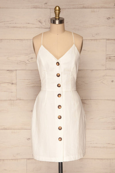Baquerizo White Button-Up Summer Dress | La Petite Garçonne
