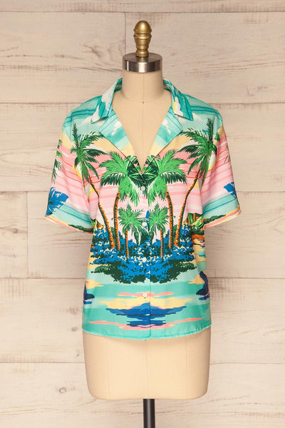 Barbados Colorful Tropical Short Sleeved Shirt | La Petite Garçonne 1