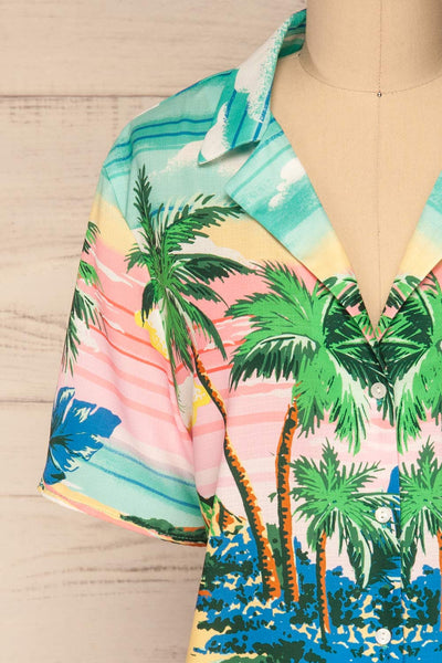 Barbados Colorful Tropical Short Sleeved Shirt | La Petite Garçonne 2