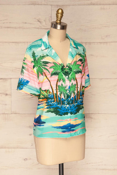 Barbados Colorful Tropical Short Sleeved Shirt | La Petite Garçonne 3