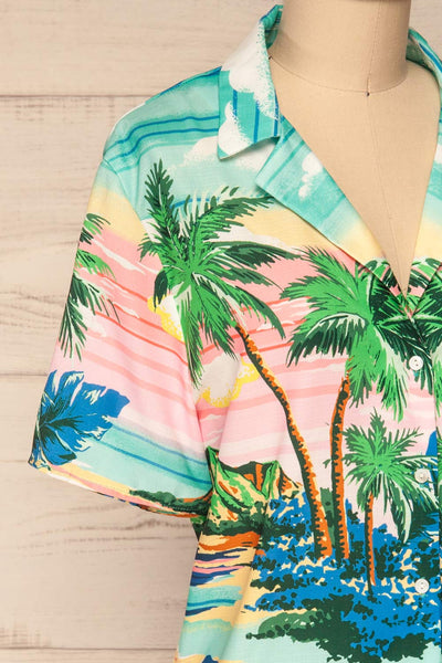 Barbados Colorful Tropical Short Sleeved Shirt | La Petite Garçonne 4