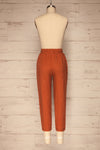Barbascal Rust Orange Cropped Pants | La petite garçonne back view