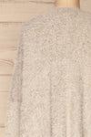 Barcelos Grey Sparkly Fuzzy Cardigan | La Petite Garçonne back close-up