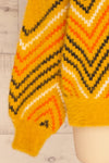 Bari Mustard Fuzzy Patterned Sweater | La petite garçonne bottom