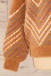 Bari Taupe Fuzzy Patterned Sweater | La petite garçonne bottom