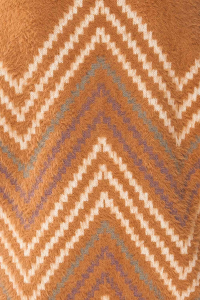 Bari Taupe Fuzzy Patterned Sweater | La petite garçonne fabric
