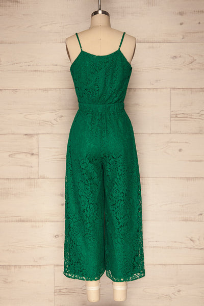 Bartasqui Emerald Green Lace Wide Leg Jumpsuit | La Petite Garçonne 5