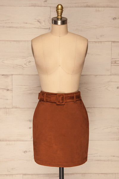 Barwang Muscade Mini Skirt | Mini Jupe front view | La Petite Garçonne
