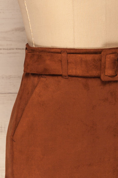 Barwang Muscade Mini Skirt | Mini Jupe side view | La Petite Garçonne