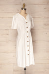 Basto White Button-Up Fitted Summer Dress | La Petite Garçonne 4