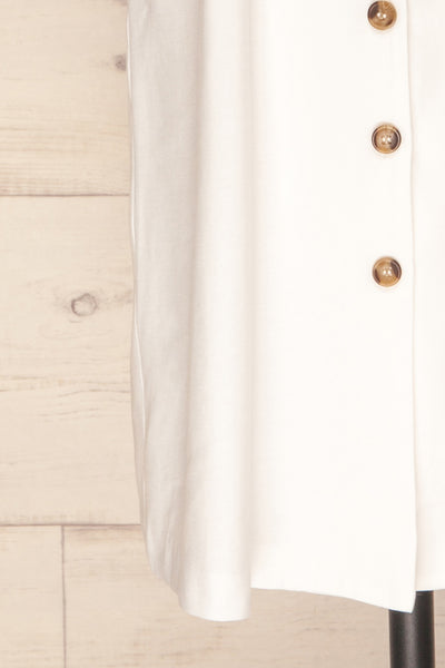 Basto White Button-Up Fitted Summer Dress | La Petite Garçonne 8