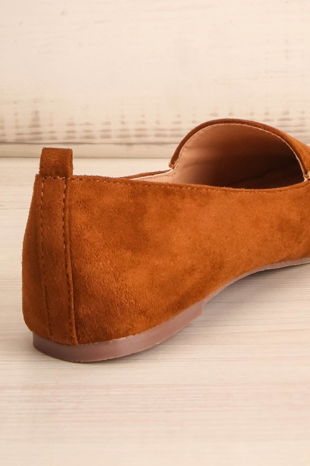 Bayard Brun Brown Faux-Suede Pointed Toe Loafers | La Petite Garçonne 10