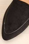 Bayard Noir Black Faux-Suede Pointed Toe Loafers | La Petite Garçonne 3