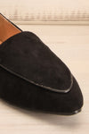 Bayard Noir Black Faux-Suede Pointed Toe Loafers | La Petite Garçonne 5