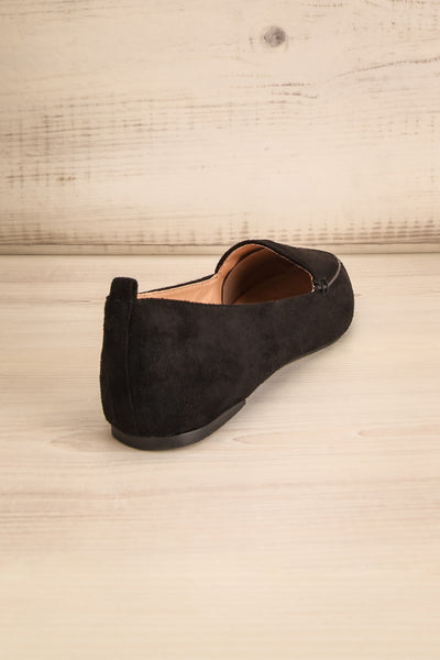 Bayard Noir Black Faux-Suede Pointed Toe Loafers | La Petite Garçonne 9