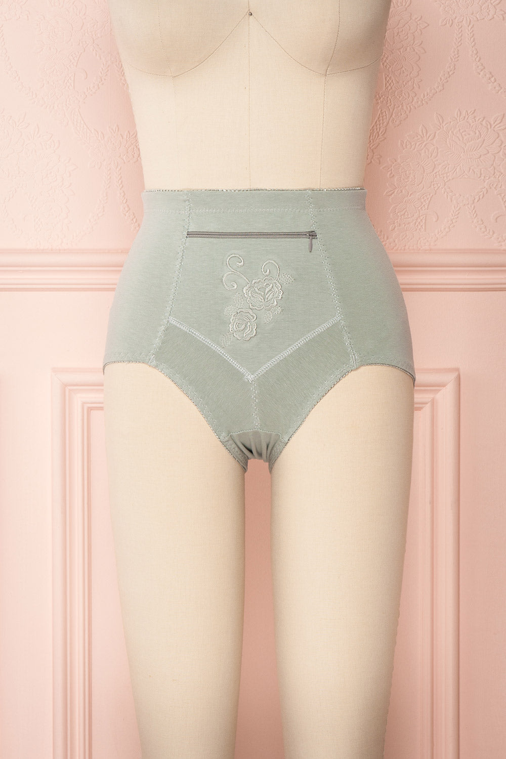 Bazyli Leaf Green High-Waist Brief with Pocket | Boutique 1861