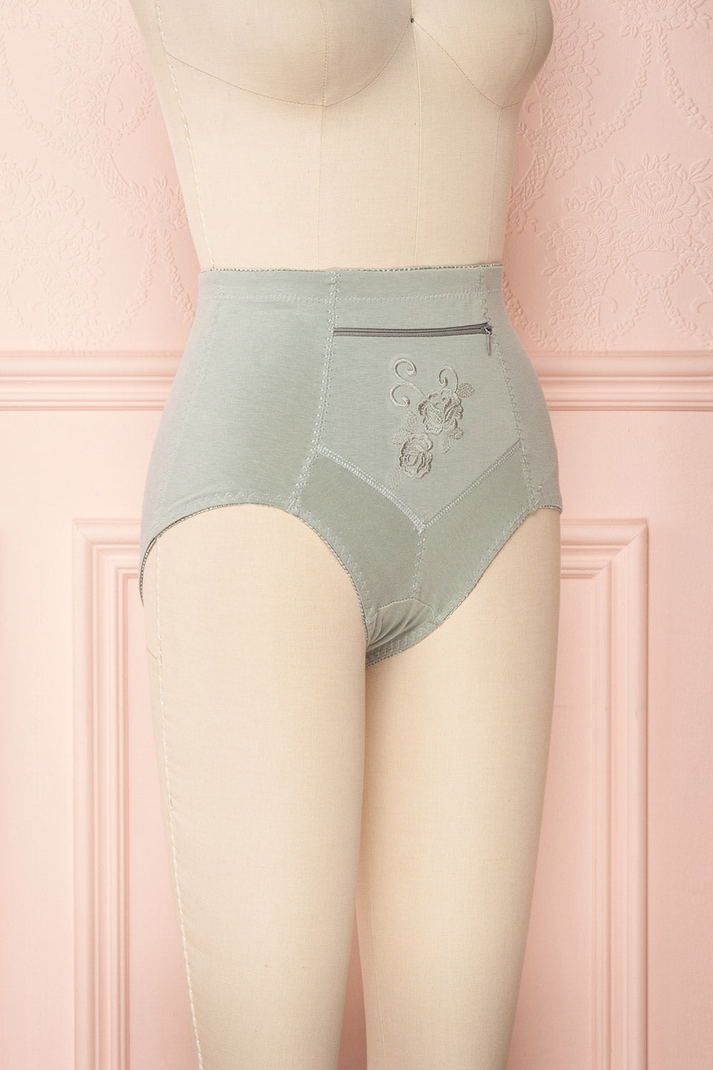 Bazyli Leaf Green High-Waist Brief with Pocket | Boutique 1861