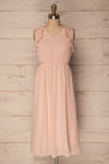 Beho Pink Sleeveless A-Line Midi Dress | La Petite Garçonne