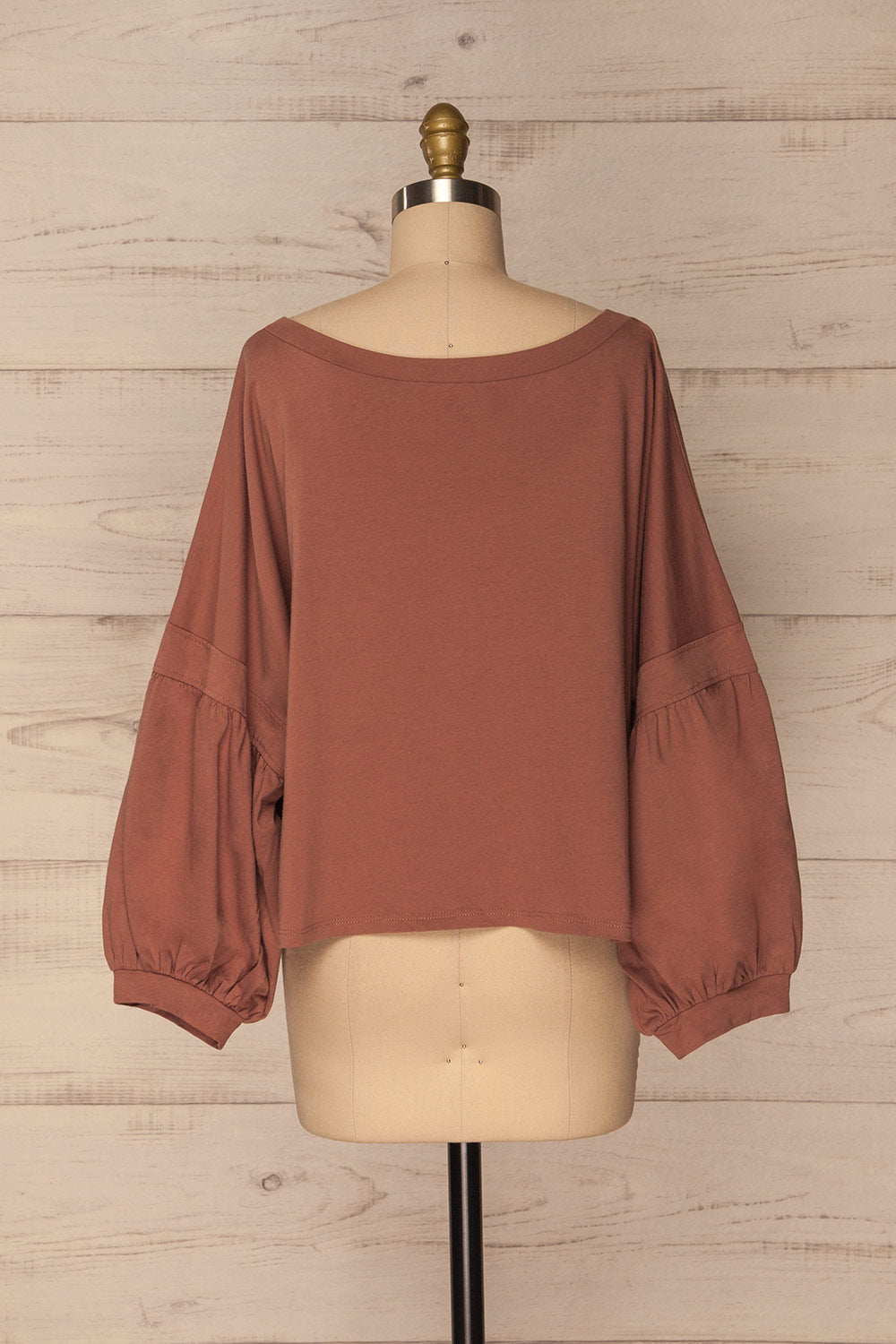 Beito Petal Pinkish Taupe Oversized Crop Top | La Petite Garçonne