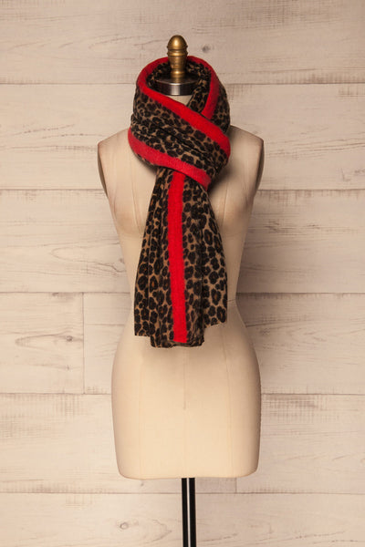 Belchatow Leopard Print Soft Knit Scarf | La Petite Garçonne 1