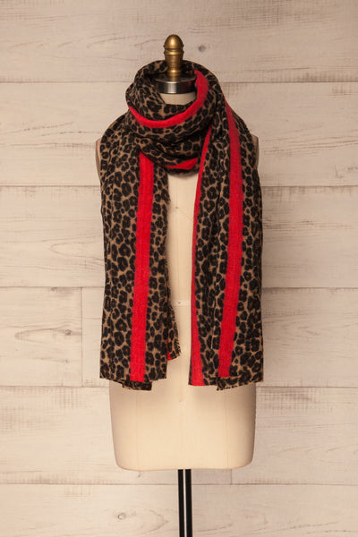 Belchatow Leopard Print Soft Knit Scarf | La Petite Garçonne 4