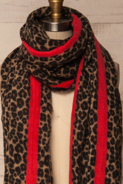 Belchatow Leopard Print Soft Knit Scarf | La Petite Garçonne 2