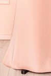 Belén Blush Pink Embroidered Mesh Peplum Gown | Boudoir 1861 10