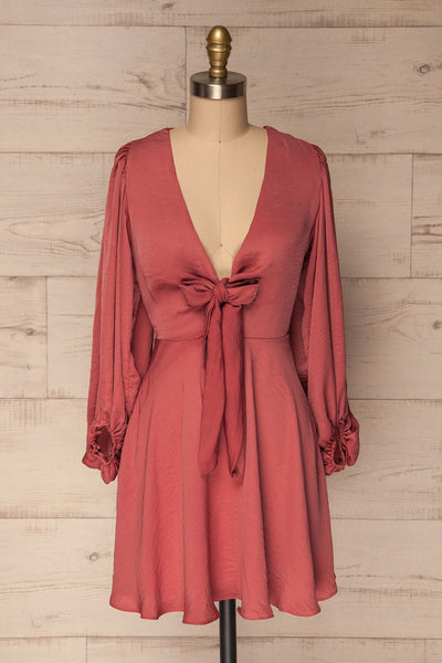 Belisce Antique Rose Silky Cocktail Dress | La Petite Garçonne