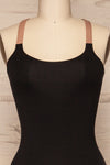 Belovo Black Tanga Cut Bodysuit | La Petite Garçonne Chpt. 2 front close-up