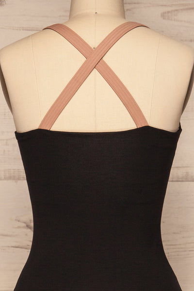 Belovo Black Tanga Cut Bodysuit | La Petite Garçonne Chpt. 2 back close-up