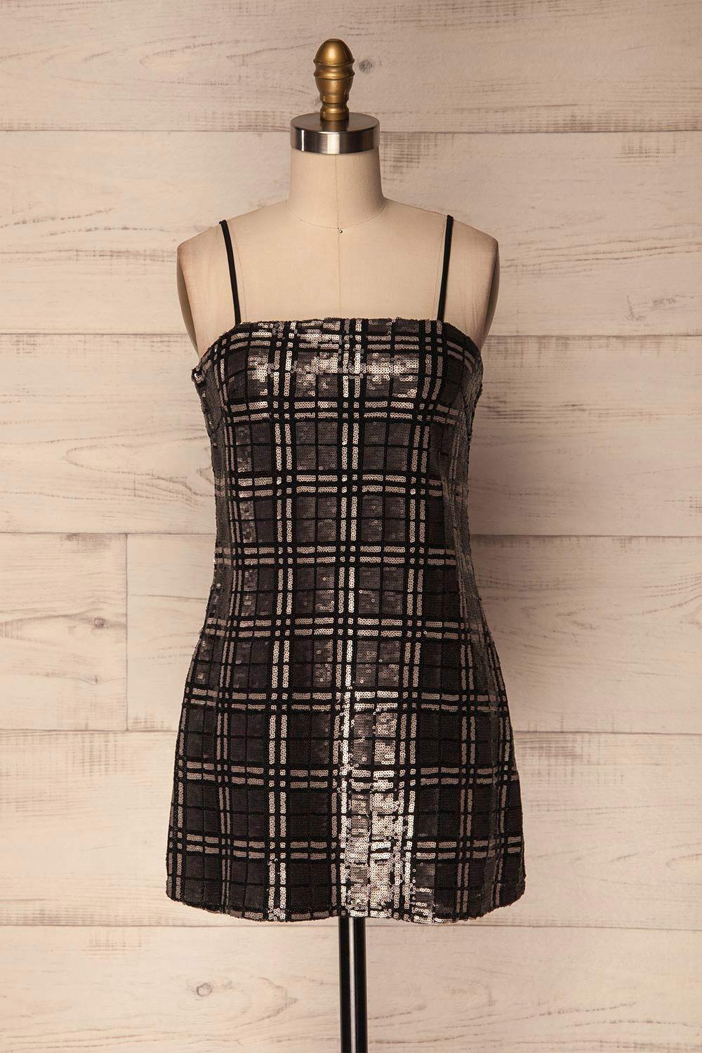 Belzyce |  Black & Grey Sequined Dress