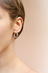 Berat Or Golden Hoop Pendants Earrings | La Petite Garçonne on model