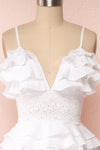 Beroche White Layered Bridal Dress front close up | Boudoir 1861