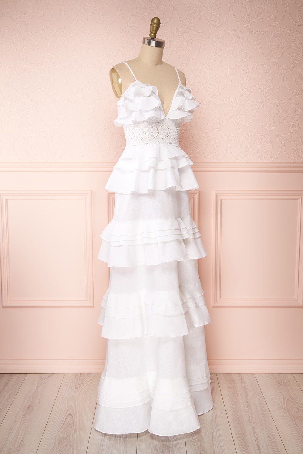 Beroche White Layered Bridal Dress side view | Boudoir 1861