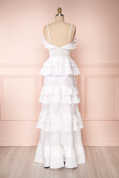 Beroche White Layered Bridal Dress back view | Boudoir 1861