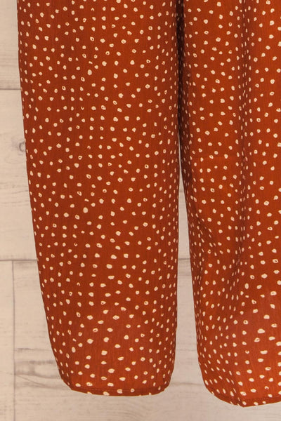 Berriedale Brown Jumpsuit | Combinaison | La Petite Garçonne bottom close-up