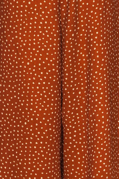 Berriedale Brown Jumpsuit | Combinaison | La Petite Garçonne fabric detail