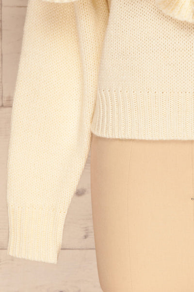 Besmira Cream Layered Knit Sweater | La petite garçonne  bottom