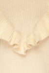 Besmira Cream Layered Knit Sweater | La petite garçonne fabric