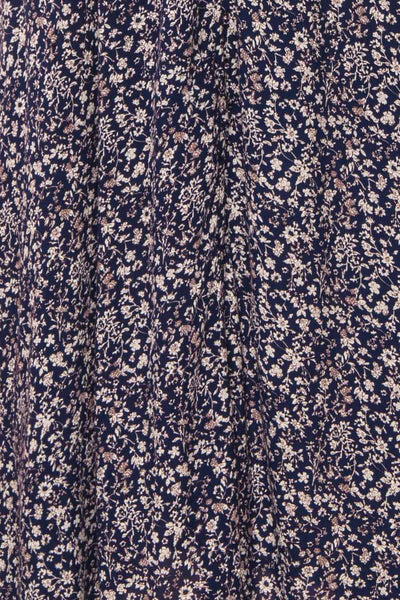 Bethel Navy Blue & White Floral Maxi A-Line Dress | Boutique 1861 8